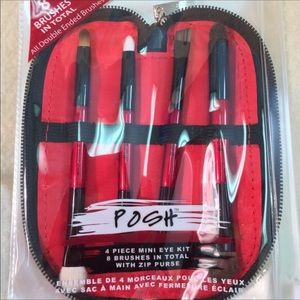 Posh Makeup Brushes 4 Piece Mini Eye Kit 8 NIP